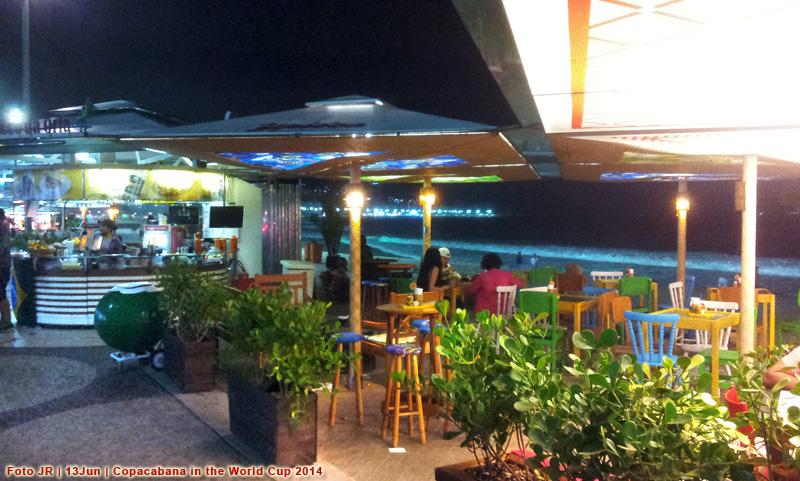 Quiosque bar à noite rente à praia de Copacabana