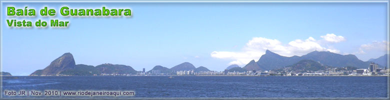 Baía de Guanabara em vista panorâmica tirada de barca Baía de Guanabara em vista panorâmica tirada de barca