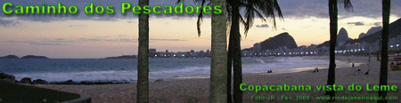 Praia de Copacabana no início da noite Praia de Copacabana no início da noite