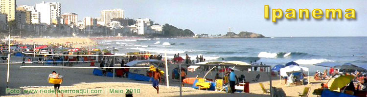 Vista panorâmica da praia de Ipanema Vista panorâmica da praia de Ipanema
