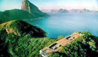 Vista a&eacute;rea do Forte do Leme