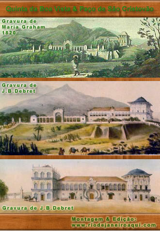 Gravuras de &eacute;poca - Pa&ccedil;o Real e Imperial da Quinta da Boa Vista