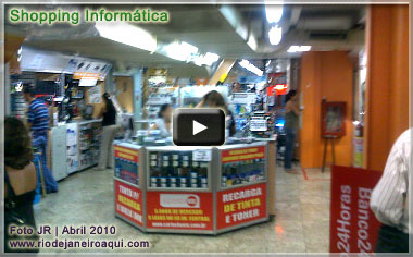 Stands ou quiosques no Shopping de Inform&aacute;tica