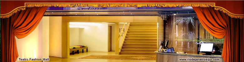 Hall de entrada e bilheteria do Teatro Fashion Mall Hall de entrada e bilheteria do Teatro Fashion Mall