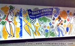 Painel no metr&ocirc; homenenageia Bande de Ipanema