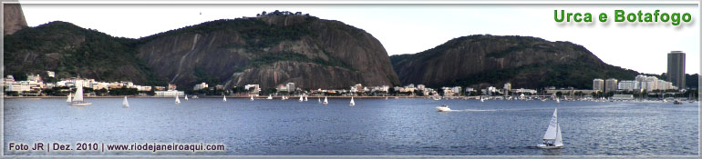 Urca e bairro de Botafogo vistos do mar