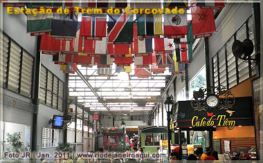 Interior da Esta&ccedil;&atilde;o de Trem do Corcovado