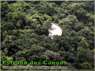 Estrada das Canoas que leva &agrave; trilha da Pedra Bonita e rampa de asa delta