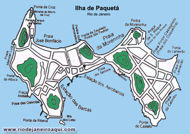 Mapa de ruas e prais da Ilha de Paquet&aacute;
