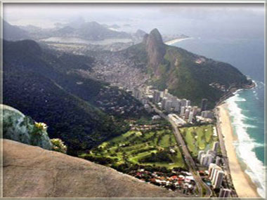 Vista de São Conrado, Morro Doís Irmãos, Lagoa e zona sul do Rio Vista de São Conrado, Morro Doís Irmãos, Lagoa e zona sul do Rio