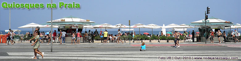 Quiosques e bares na Praia de Copacabana