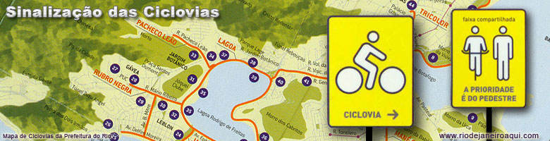 Sinalização e placas das ciclovias Sinalização e placas das ciclovias