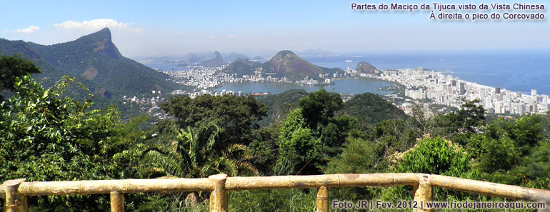 Vista panorâmica do Rio com partes do Maciço da Tijuca Vista panorâmica do Rio com partes do Maciço da Tijuca
