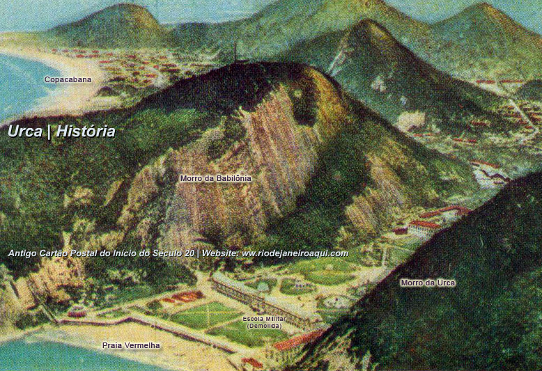 Antigo cartão postal da Urca | Praia Vermelha